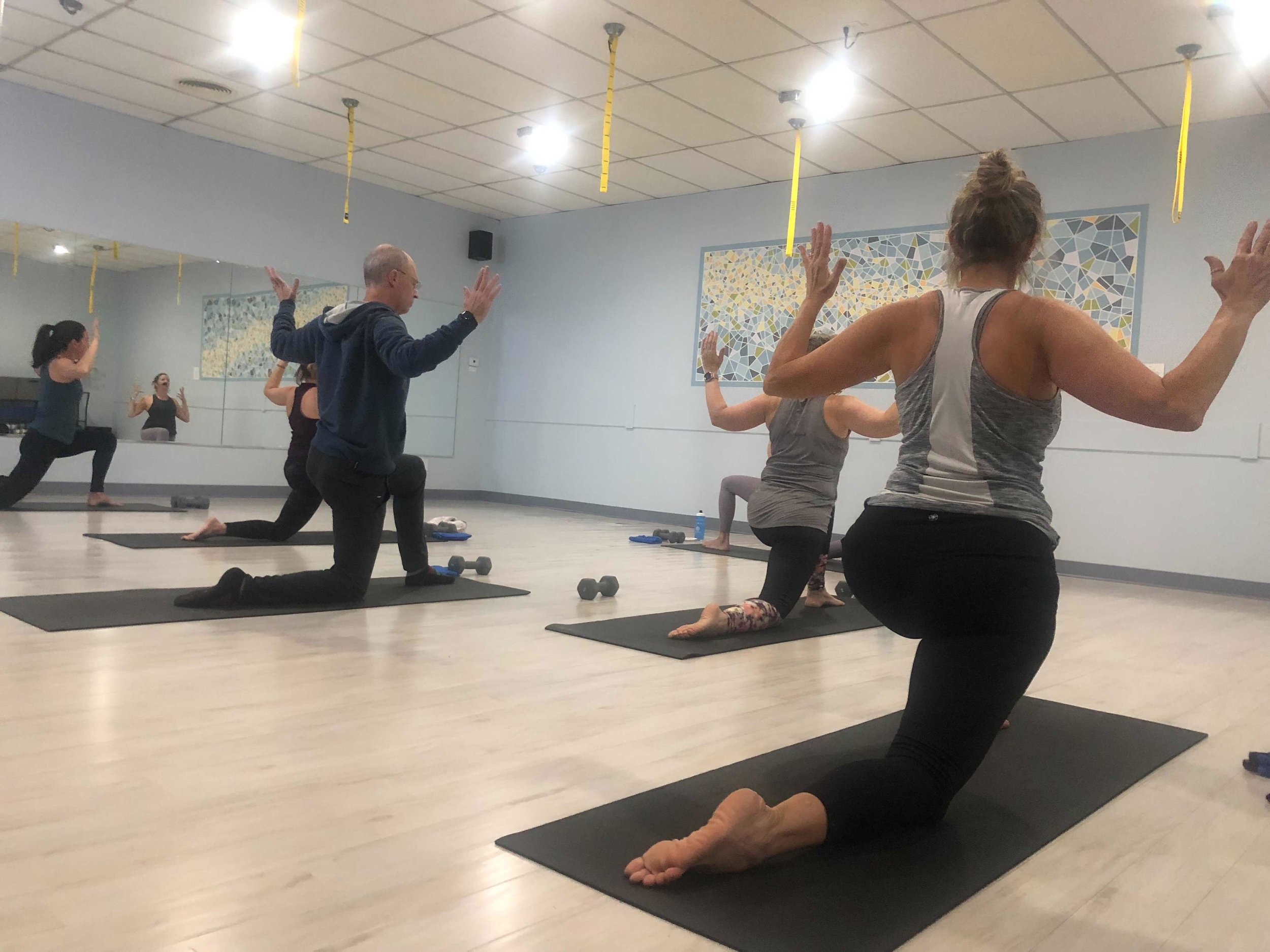 A yoga workout in Ethos studio